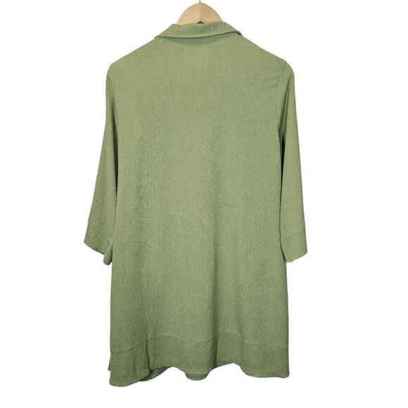 Cuddl Duds Crepe Knit Caftan‎ Tunic Top Quiet Green Cozy Loungewear Size XS - Picture 5 of 8